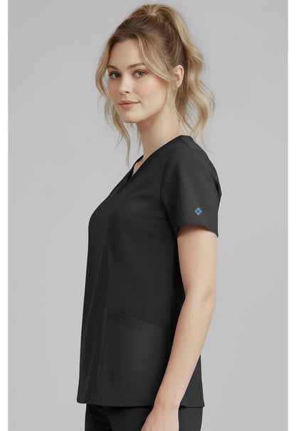 Insight MC00077 Women's V-Neck Scrub Top Black