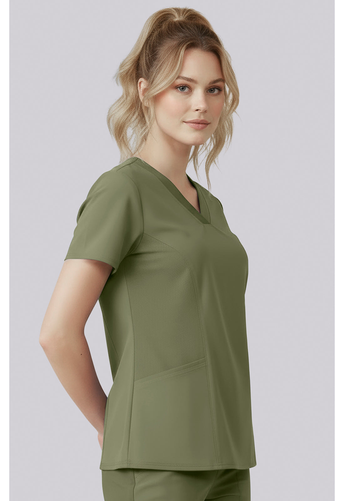Insight MC00077 Women's V-Neck Scrub Top Olive