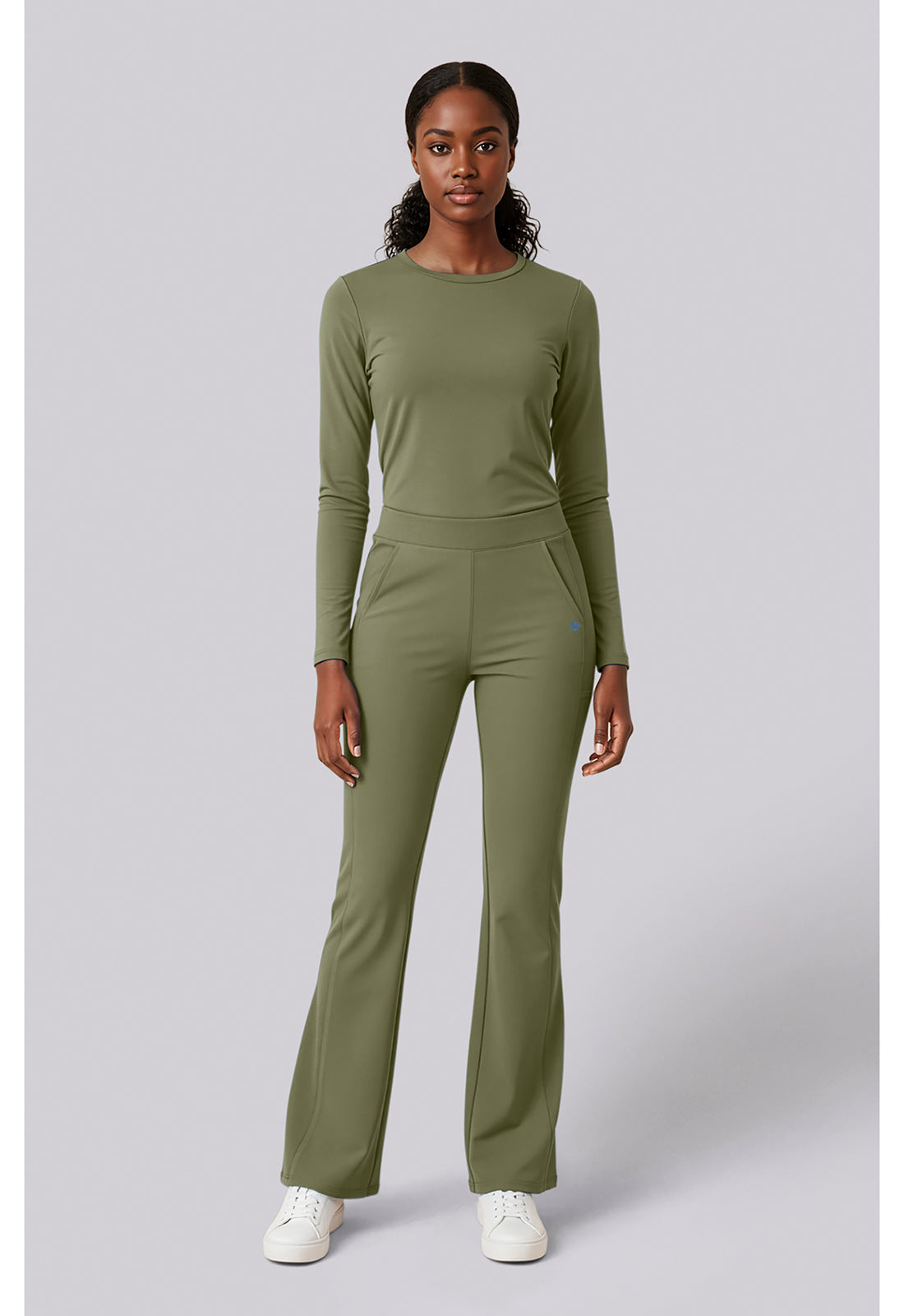 Insight MC00078 Women's Flare Leg Scrub Pants Olive