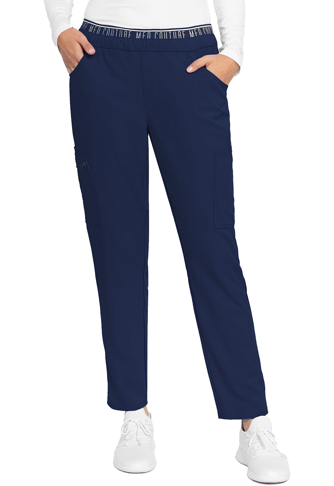 Insight MC009 Mid Rise Pull-on Tapered Leg Ankle Pants Navy