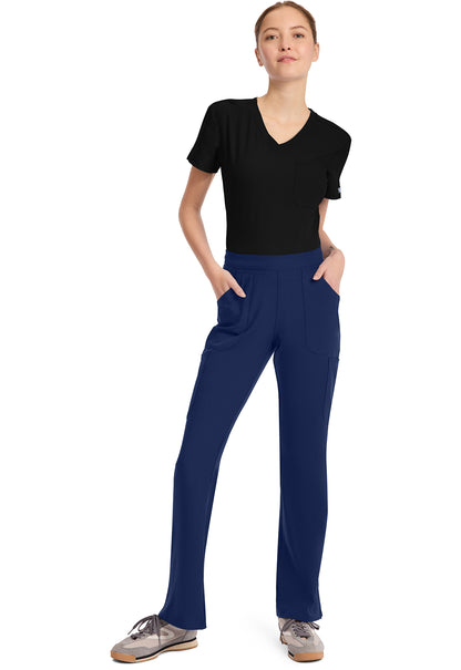 Insight MC010 Women's Mid Rise Flare Leg Pants Navy