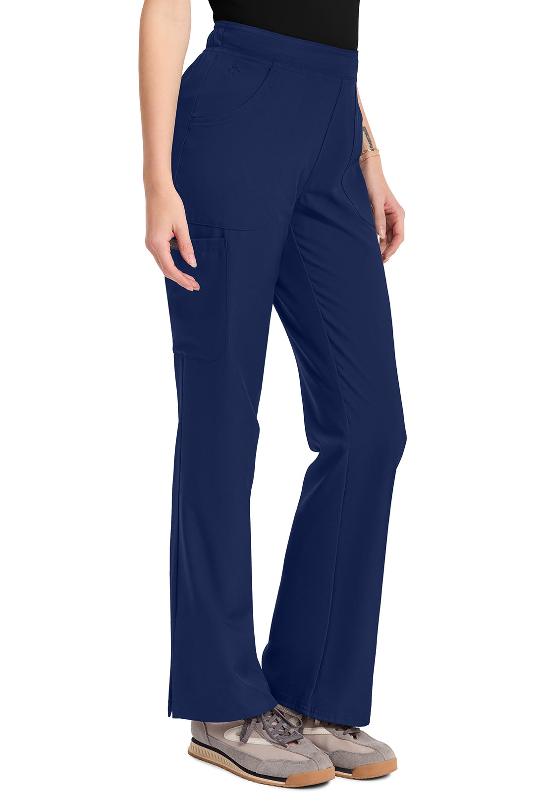 Insight MC010 Women's Mid Rise Flare Leg Pants Navy