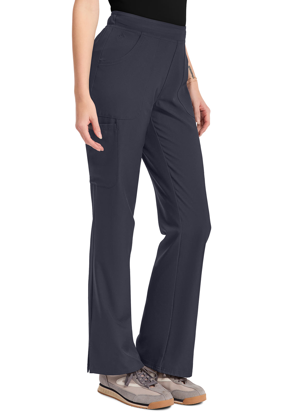 Insight MC010 Women's Mid Rise Flare Leg Pants Pewter