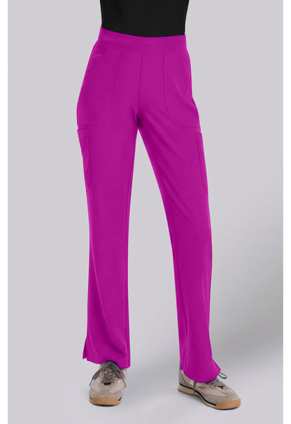 Insight MC010 Women's Mid Rise Flare Leg Scrub Pants Back To The Fuschia