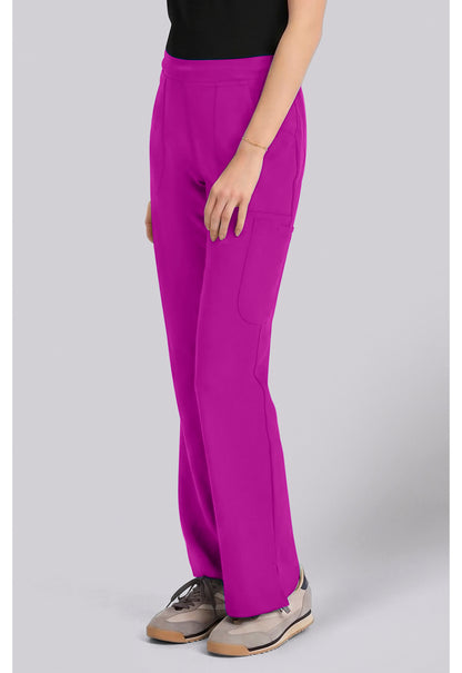 Insight MC010 Women's Mid Rise Flare Leg Scrub Pants Back To The Fuschia