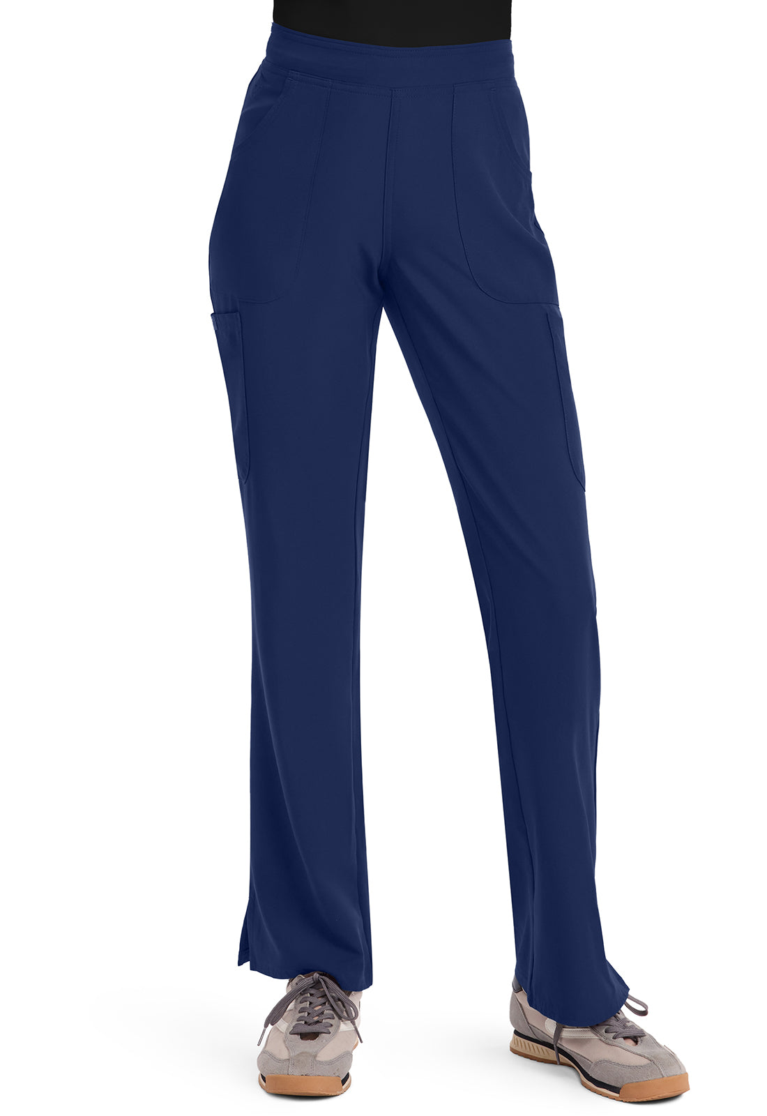 Insight MC010 Women's Mid Rise Flare Leg Pants Navy