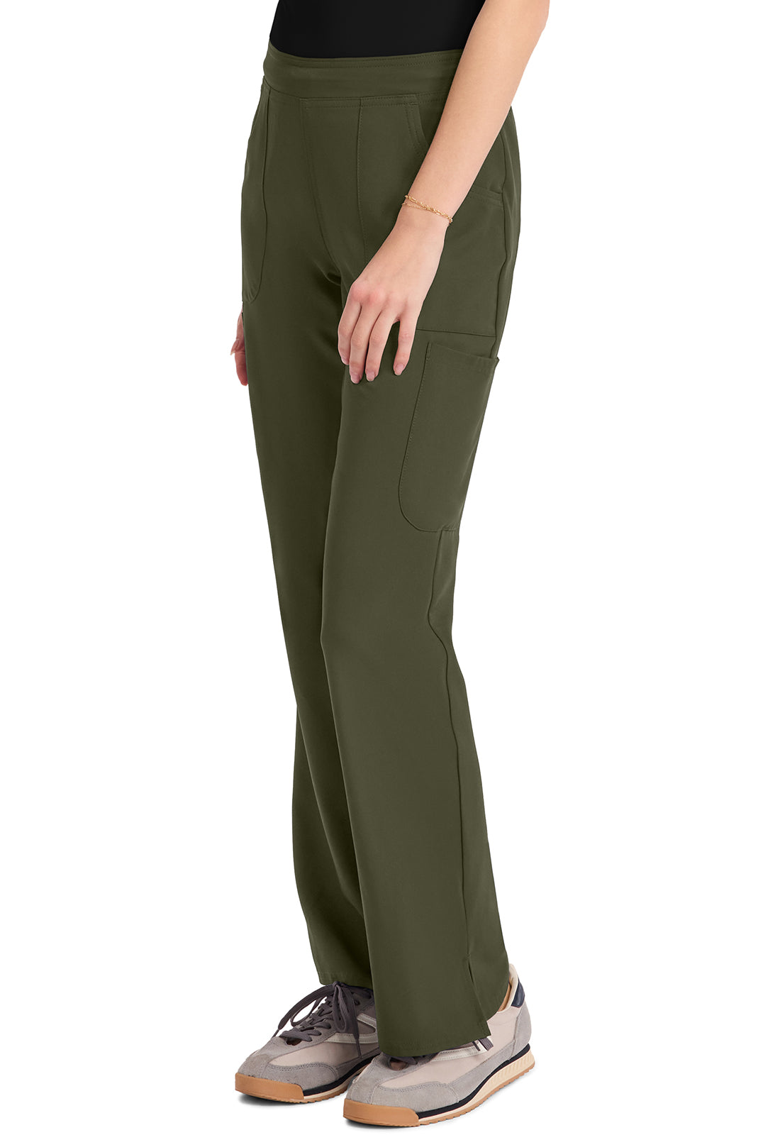 Insight MC010 Women's Mid Rise Flare Leg Pants Olive Image