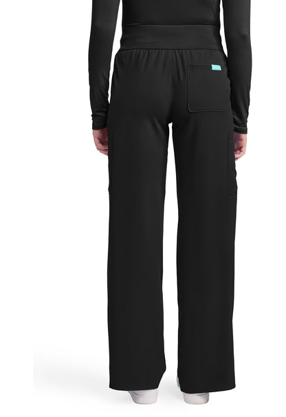 Insight MC011 Women's 5-Pocket Ruched Wide Leg Pants Black
