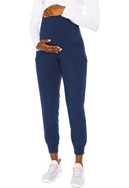 Touch MC029 Maternity Jogger Navy Model Image Front | Med Couture