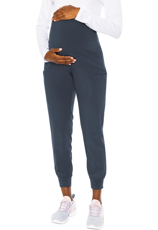 Touch MC029 Maternity Jogger Pewter Model Image Front | Med Couture