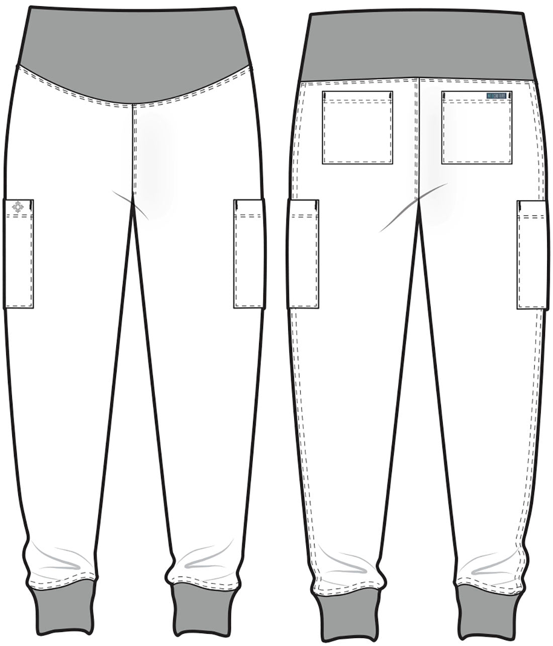 Touch MC029 Women's Maternity Scrub Joggers Navy