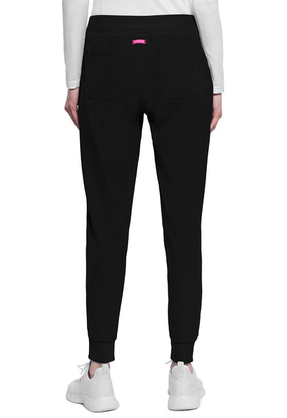 AMP MC102 Mid Rise Jogger Black Model Image Back | Med Couture