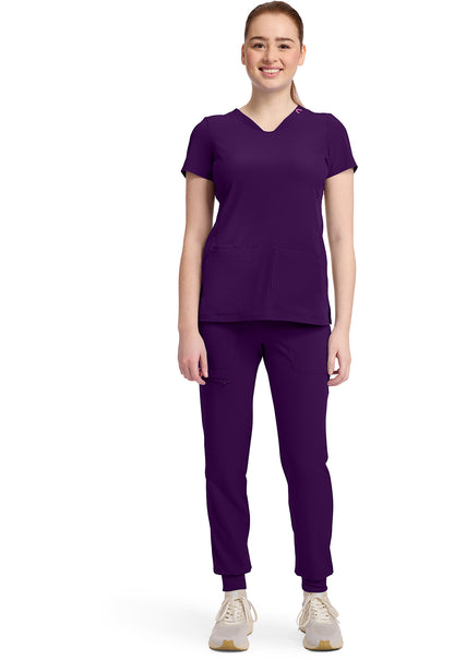 AMP MC102 Mid Rise Jogger Eggplant