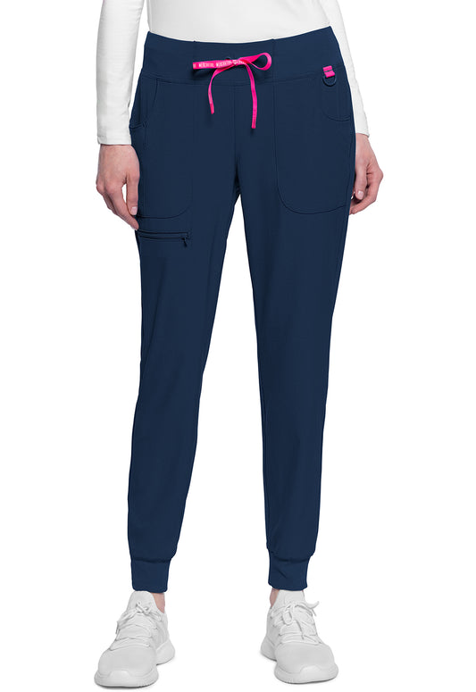 AMP MC102 Mid Rise Jogger Navy Model Image Front | Med Couture