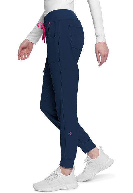 AMP MC102 Mid Rise Jogger Navy Model Image Right Side | Med Couture