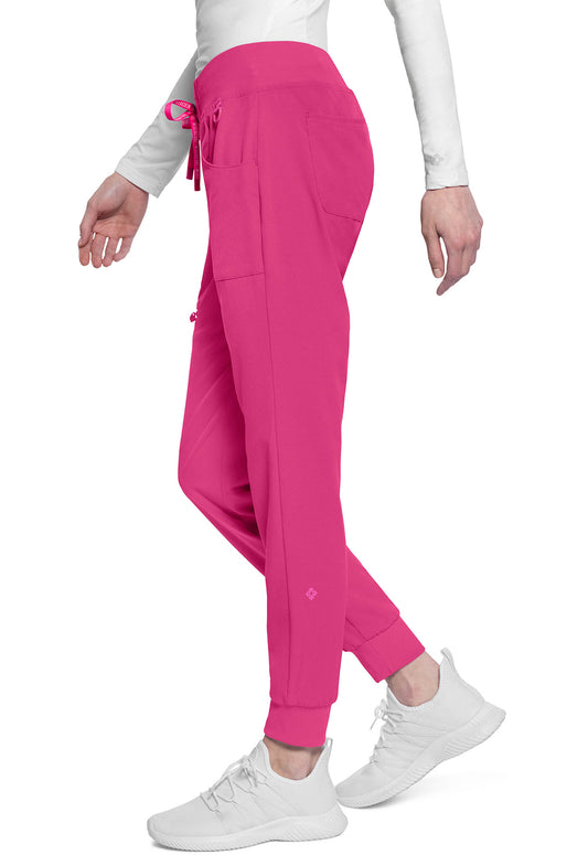 AMP MC102 Mid Rise Jogger Pink Power Model Image Right Side | Med Couture