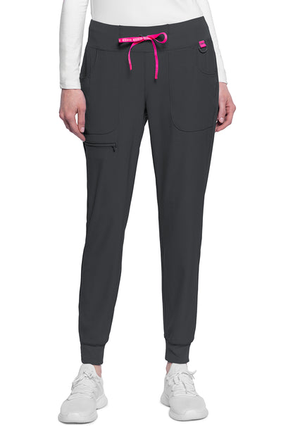 AMP MC102 Mid Rise Jogger Pewter Model Image Front | Med Couture