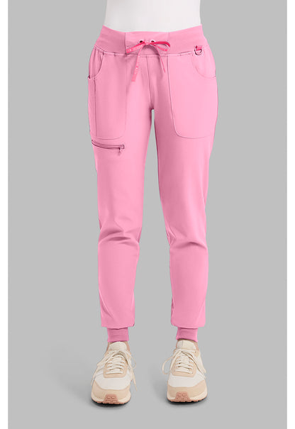 Amp MC102 Women's Mid Rise Scrub Joggers Pixel Pink