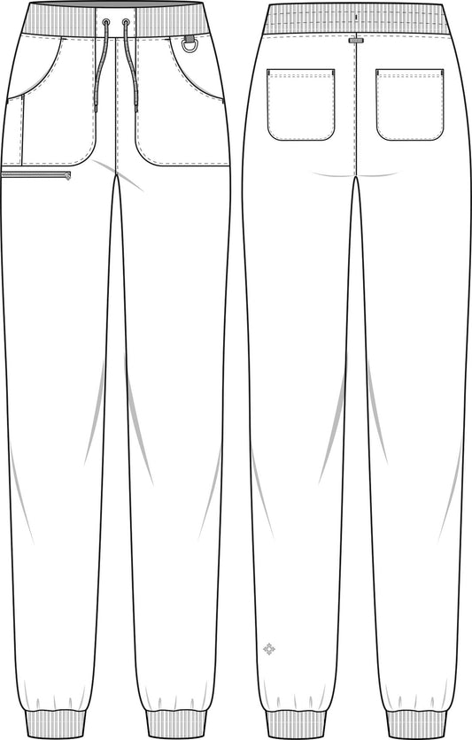 AMP MC102 Mid Rise Jogger Pants Plum Royale