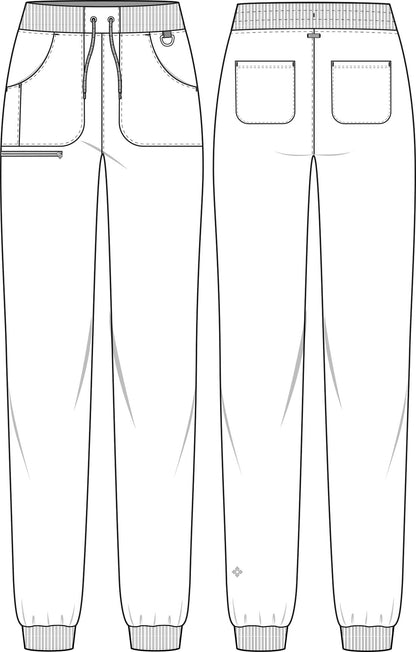 Amp MC102 Women's Mid Rise Scrub Joggers Coral Fusion