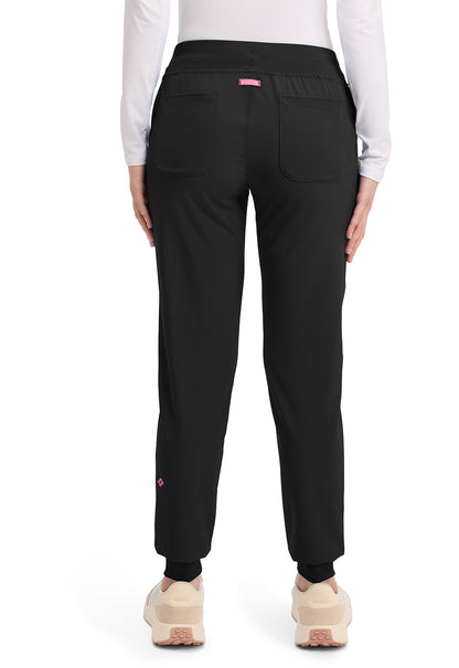 Amp MC102 Women's Mid Rise Scrub Joggers Black