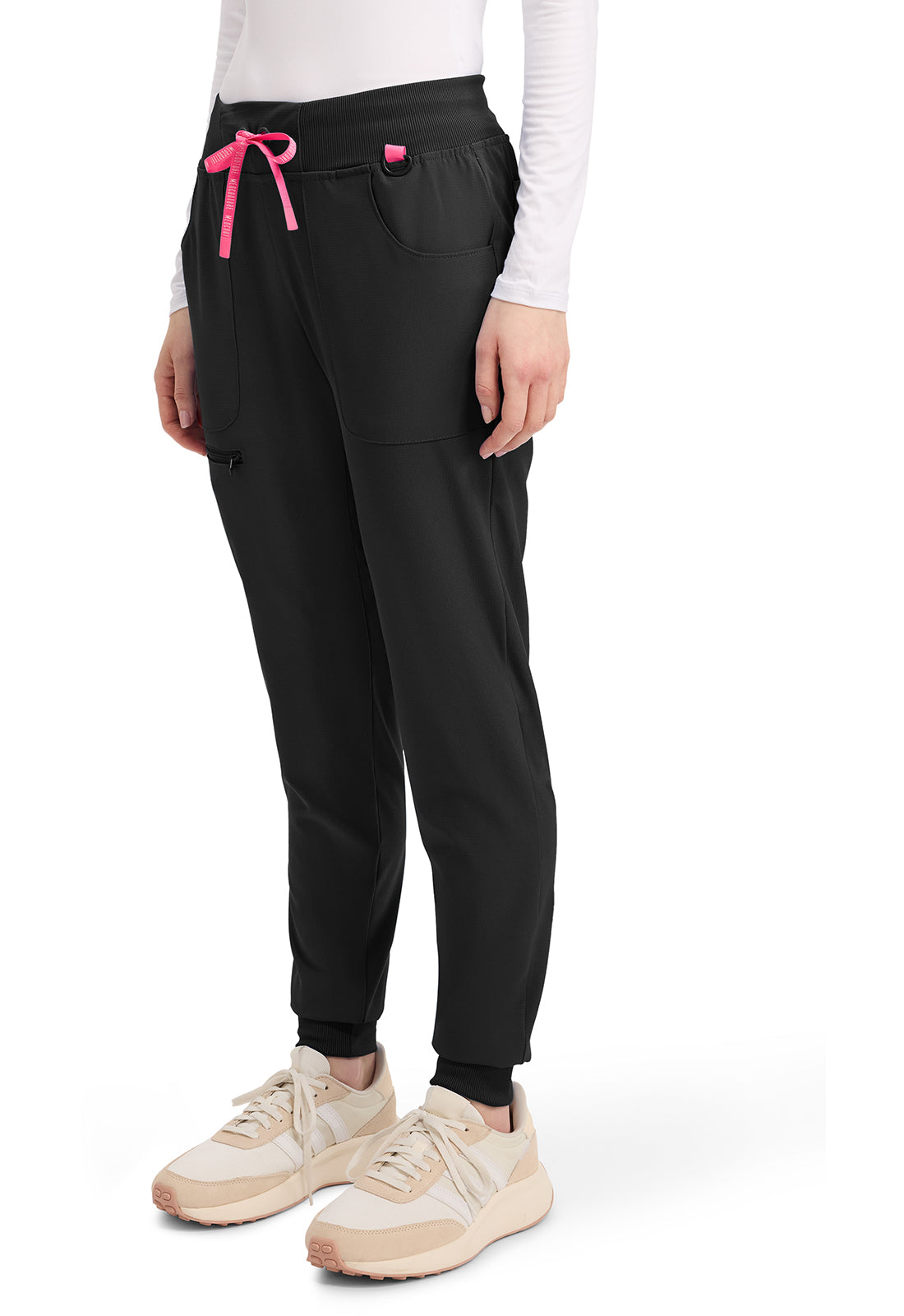 Amp MC102 Women's Mid Rise Scrub Joggers Black