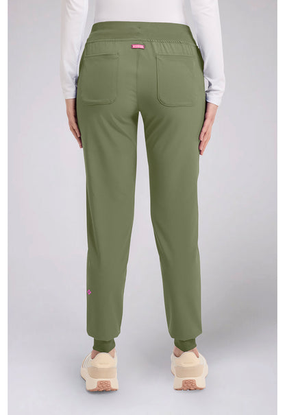 Amp MC102 Women's Mid Rise Scrub Joggers Olive