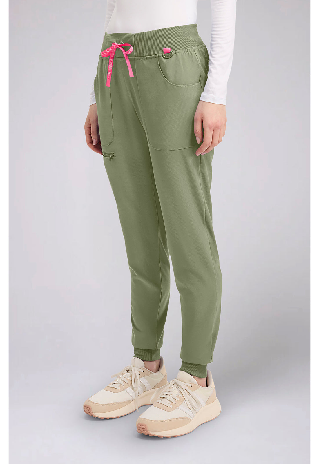 Amp MC102 Women's Mid Rise Scrub Joggers Olive