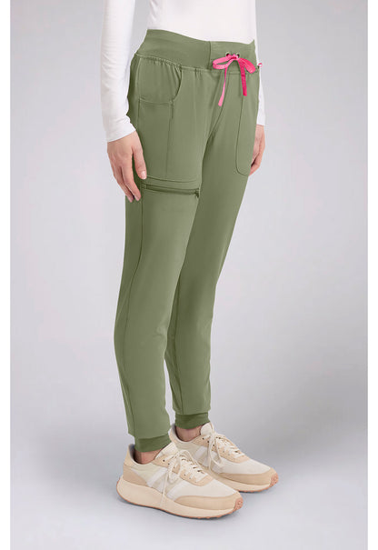 Amp MC102 Women's Mid Rise Scrub Joggers Olive