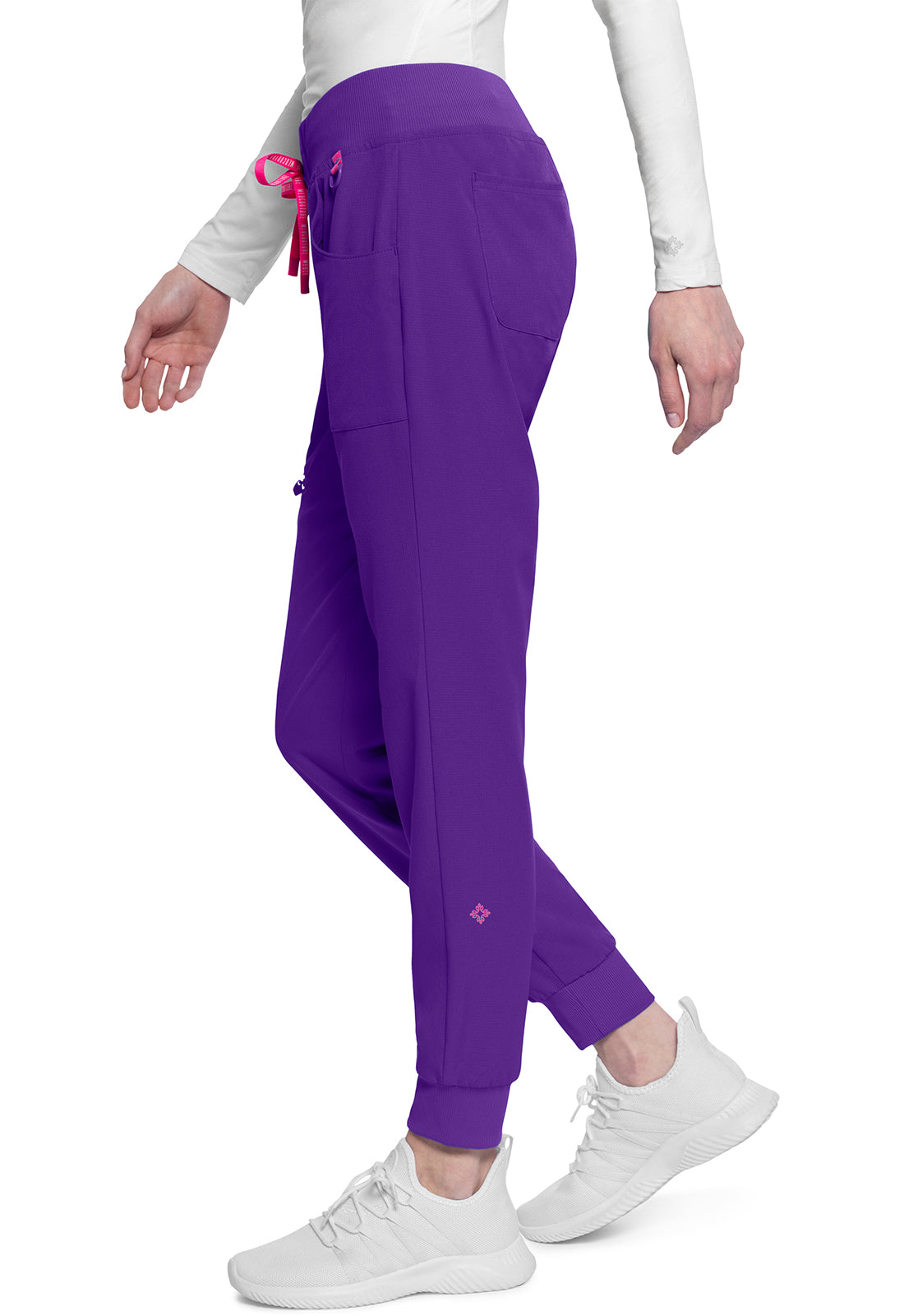 AMP MC102 Mid Rise Jogger Purple Surge Model Image Right Side | Med Couture