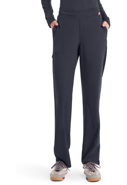 Amp MC103 Women's Straight Leg Pull-On Scrub Pants Pewter