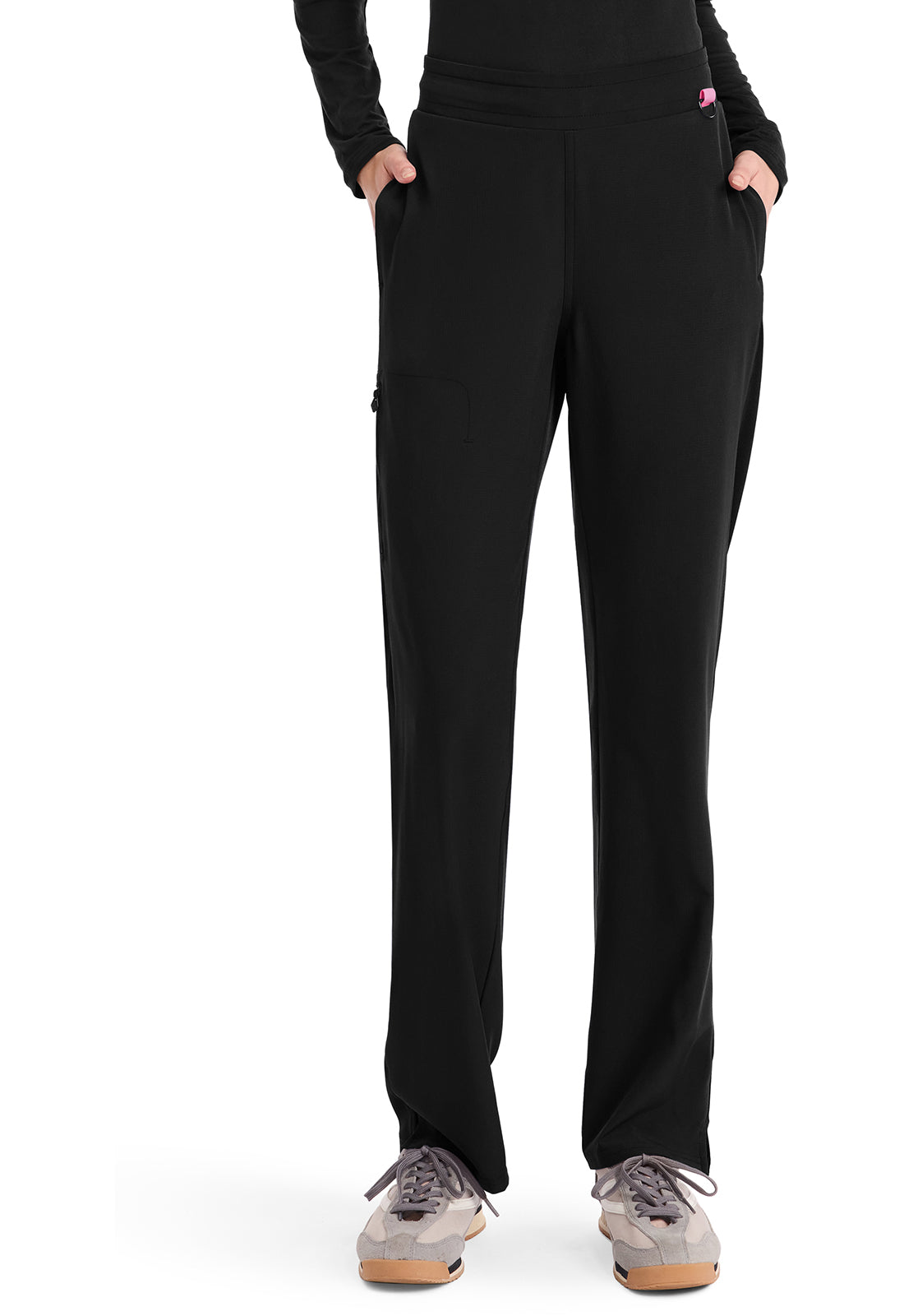 AMP MC103 Women's Straight Leg Pull-On Pants Black