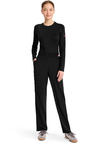 Amp MC103 Women's Straight Leg Pull-On Scrub Pants Black