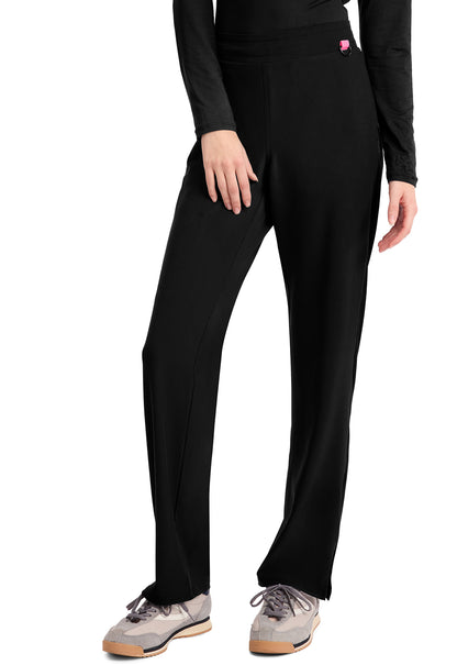 AMP MC103 Women's Straight Leg Pull-On Pants Black