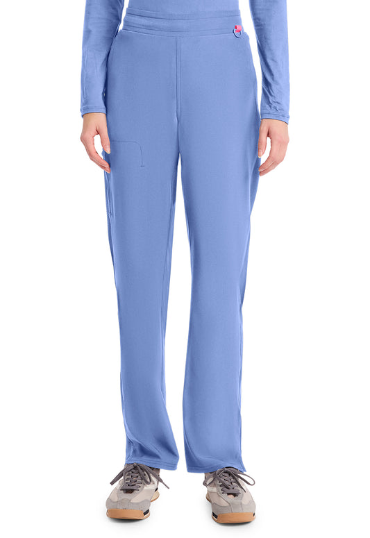 Amp MC103 Women's Straight Leg Pull-On Scrub Pants Ciel