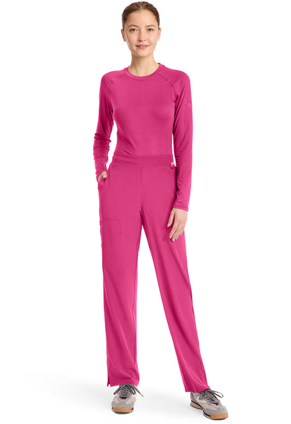 Amp MC103 Women's Straight Leg Pull-On Scrub Pants Pink Power