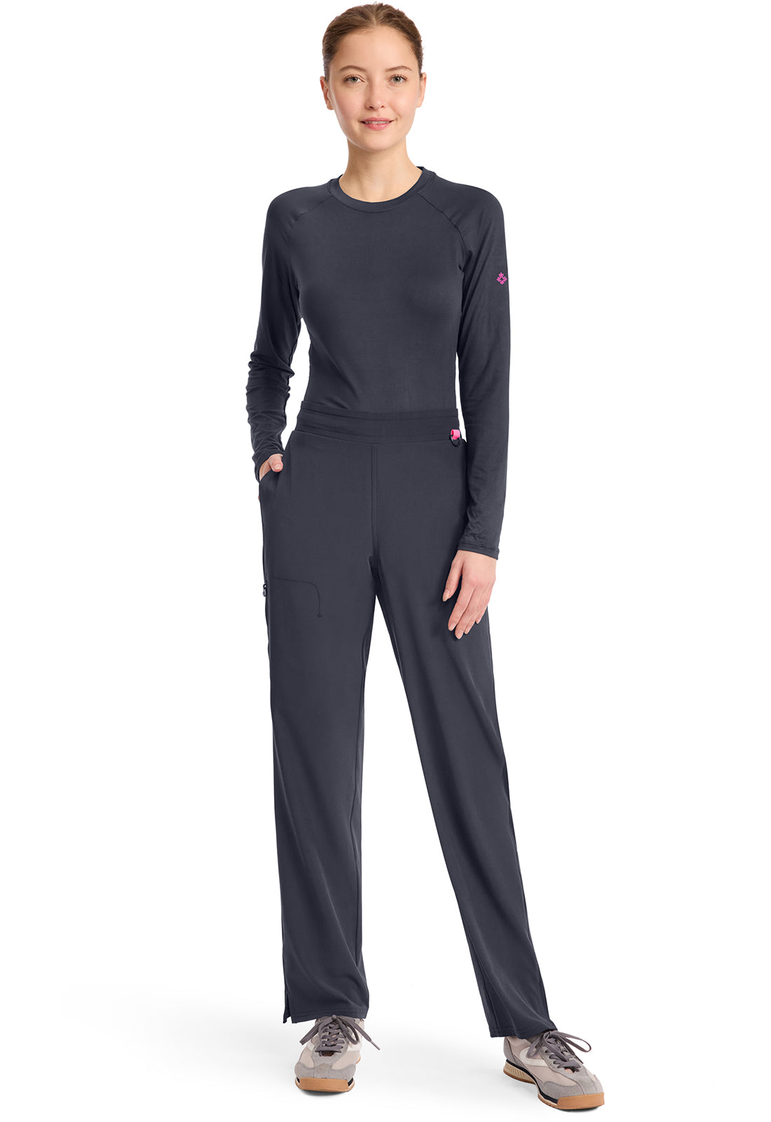 Amp MC103 Women's Straight Leg Pull-On Scrub Pants Pewter