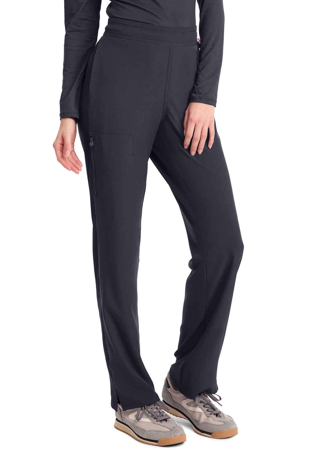 Amp MC103 Women's Straight Leg Pull-On Scrub Pants Pewter