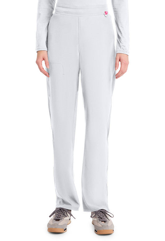 Amp MC103 Women's Straight Leg Pull-On Scrub Pants White