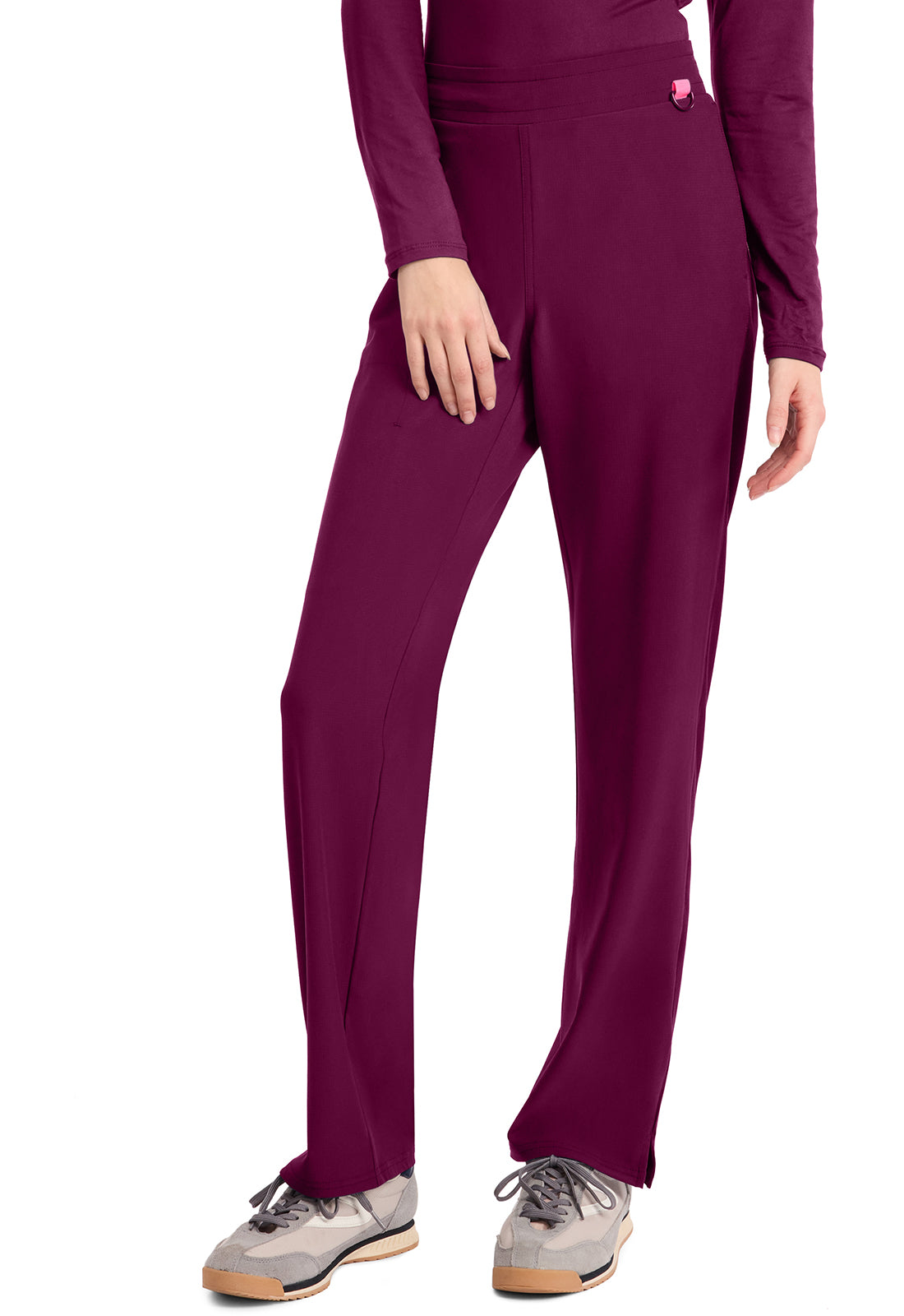 AMP MC103 Women's Straight Leg Pull-On Pants Wine Image