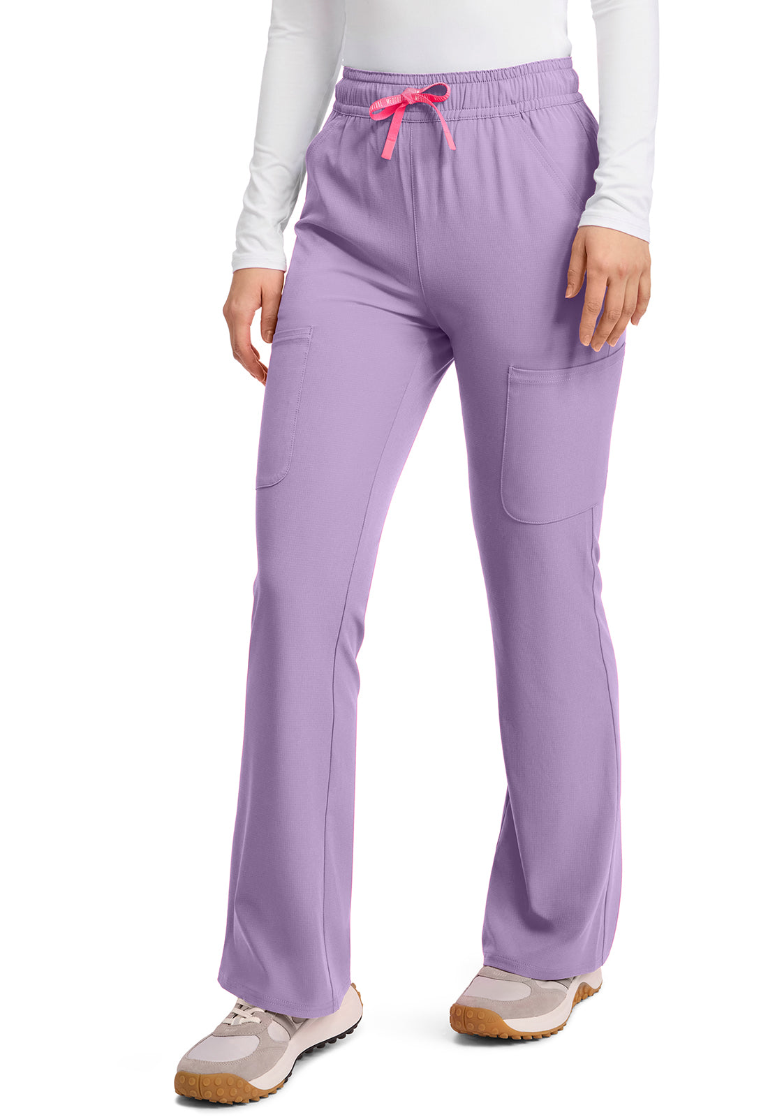 AMP MC104 Women's High Rise 4-Pocket Flare Pants Digital Lavender