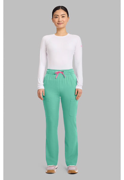 Amp MC104 Women's High Rise 4-Pocket Flare Scrub Pants Mint Condition