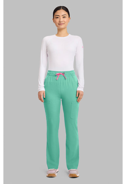Amp MC104 Women's High Rise 4-Pocket Flare Scrub Pants Mint Condition