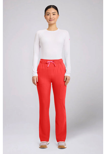 Amp MC104 Women's High Rise 4-Pocket Flare Scrub Pants image 2