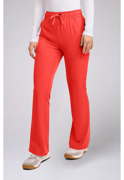 Amp MC104 Women's High Rise 4-Pocket Flare Scrub Pants One In A Melon