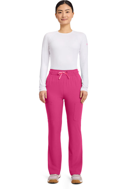 AMP MC104 Women's High Rise 4-Pocket Flare Pants Pink Power