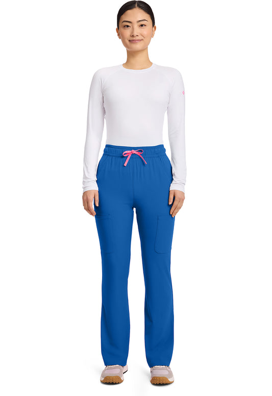 Amp MC104 Women's High Rise 4-Pocket Flare Scrub Pants Royal