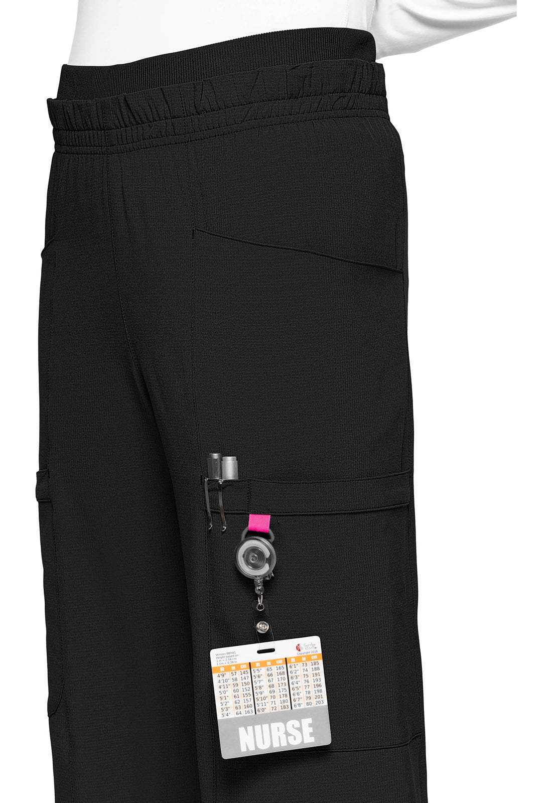 AMP MC105 High Rise Pull-on Wide Leg Cargo Pants Black