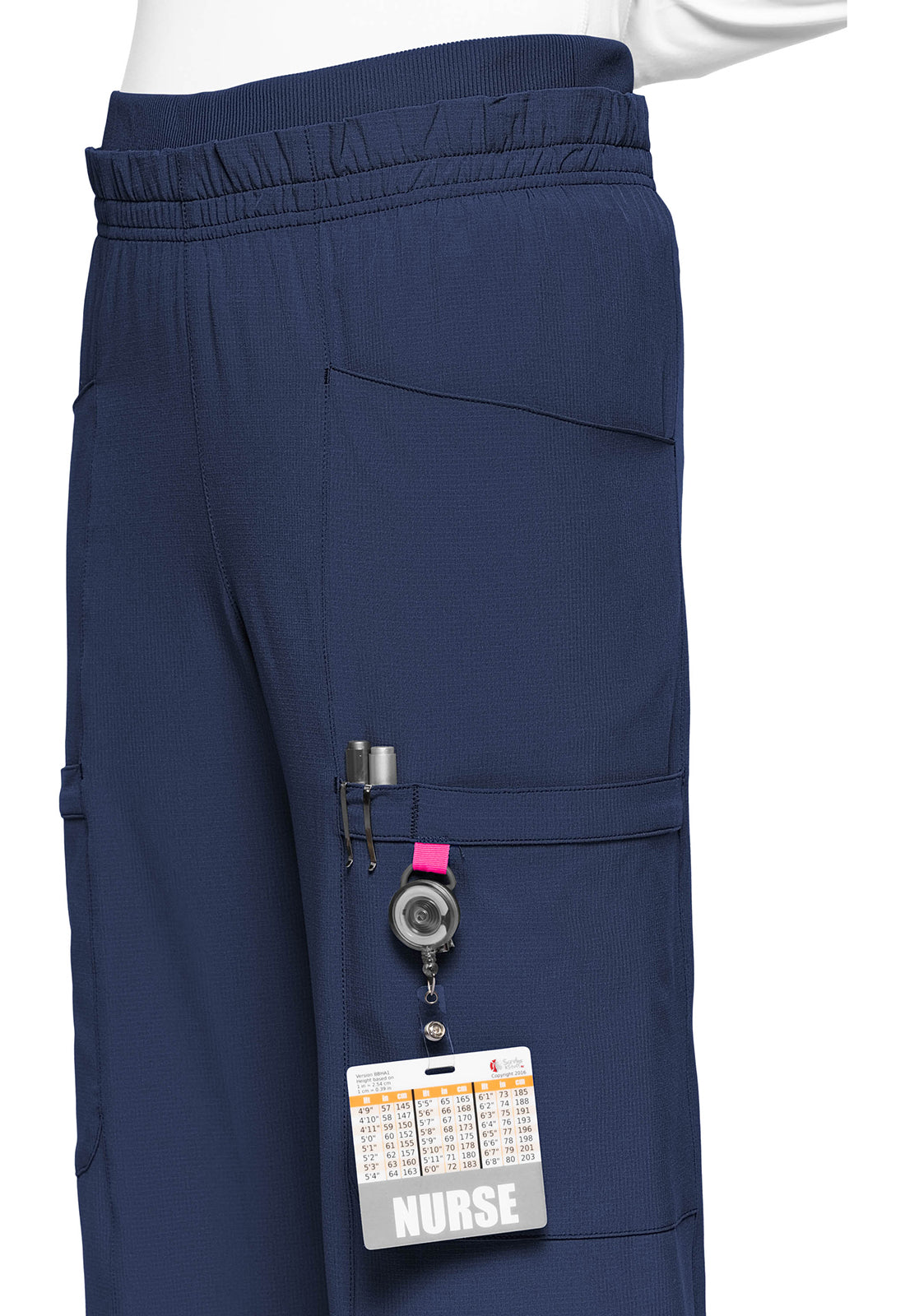 AMP MC105 High Rise Pull-on Wide Leg Cargo Pants Navy