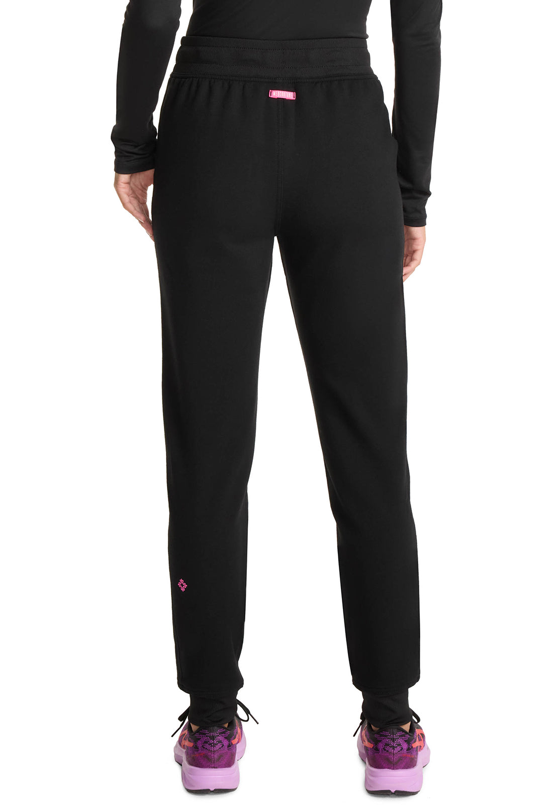 Lifestyle MC106 Fleece Natural Rise Jogger Black Model Image Back | Med Couture